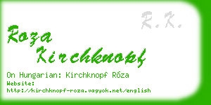 roza kirchknopf business card
